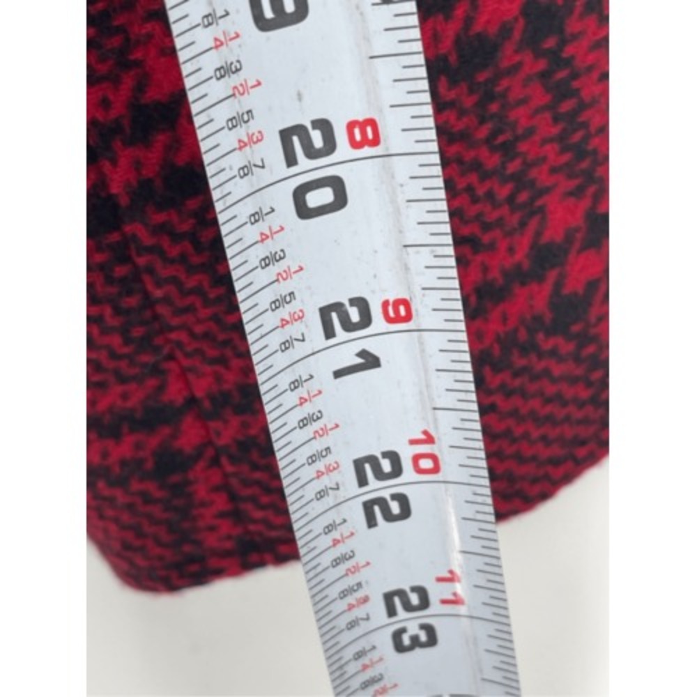 Talbots Blazer Jacket Women 10 Plaid Red Black Check Button Front Wool Blend - Picture 10 of 13
